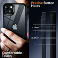 thumbnail image 5 of Shockproof Clear Case for iPhone 15 Plus, [Not Yellowing] [10FT Military Drop Protection] Hard Clear Back Silicone Edge Four Corner Airbags Drop Protection Phone Cover, 6.7 inch, Black, 5 of 8