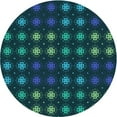 thumbnail image 1 of Ahgly Company Indoor Round Patterned Dark Cyan Green Area Rugs, 6' Round, 1 of 1