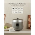 thumbnail image 2 of CUCKOO CRP-ST0609FG 6-Cup (Uncooked) / 12-Cup (Cooked) Twin Pressure Rice Cooker & Warmer with Nonstick Inner Pot, 16 Menu Options, 3 Voice Guide, Auto Clean (Gray), 2 of 9