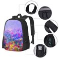 thumbnail image 2 of Easygdp Colorful Purple Cosmos Flower Mochila de Gran Capacidad Minimalista Ideal para Escuela, Viajes y Uso Diario, 2 of 6