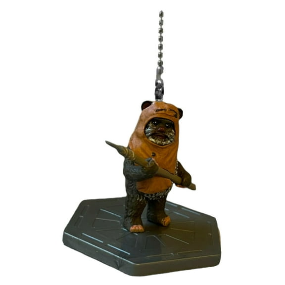 Star Wars Wicket Ewok Fan Lamp Light Pull Chain Figure 3” Figurine Rare New Pvc
