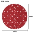 thumbnail image 6 of Red Christmas Deer Pattern Round Tablecloth 60"x60",Wrinkle Wipeable Table Cloth for Kitchen Dining Room Picnic Patio Party, 6 of 6