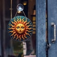 thumbnail image 4 of Rustic Round Wooden Wall Art Sign, 8" Decorative Home Decor, Vintage Sun Face Designs, Easy Hang, Gift-Ready for Christmas Living Room Bedroom Kitchen Office, 4 of 8