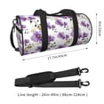thumbnail image 4 of Xecao Orchids Flowers print Round Travel Duffel Bag is a foldable gym bag with an inner pocket, perfect for travel sports, 4 of 8