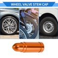 thumbnail image 3 of Unique Bargains 4 Pcs Tire Valve Stem Caps 32x10MM Car Wheel Valve Cap Universal for Car Bike Aluminum Alloy Orange, 3 of 7