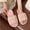 Pink, variant on Fuzzy Slippers for Women Glitter Shiny House Shoes Sparkly Flat Slides Open Toe Soft White 7.5(40)