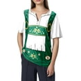 thumbnail image 1 of TINZ T-Shirts Imprimés Oktoberfest pour Femmes Col en V Extensible T-Shirts Unis en Polyester Manches Courtes pour l'Été, 1 of 5