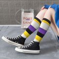 thumbnail image 7 of Womens Non-Binary Pride Flag Knee High Socks Comfy Thermal Boot Long Socks, 7 of 7