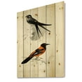 thumbnail image 2 of Designart 'Ancient Bird II' Traditional Print on Natural Pine Wood, 2 of 5