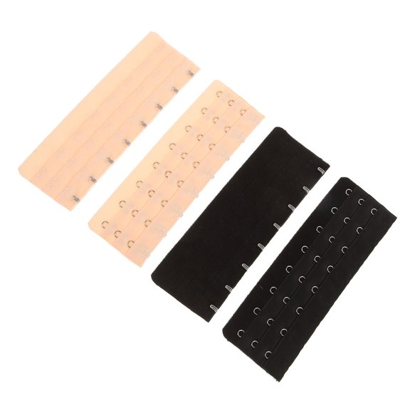 LOLIPPYY 4-Pack Women's Bra Extenders with Elastic Hooks, Assorted Colors, Stainless Steel, Comfortable Bra Extension for Everyday Use