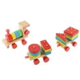 thumbnail image 4 of Juguete De Tren De Madera 3 Carros Clasificador De Forma Geométrica Juguete Educativo Para Zulema Tren de madera del juguete, 4 of 7