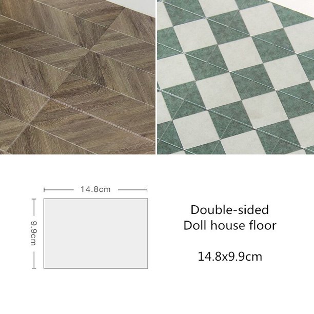 Aizulhomey Dollhouse ABS Double-Sided Color Floor Tiles BJD Blyth OB11 Lol Doll Room Accessories Mouse House Furniture KitchenChina Gao Jinjia LED