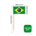 thumbnail image 2 of Banderitas para palillos AhfuLife Brasil 200 piezas, doble cara, 2 of 7