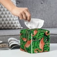 thumbnail image 6 of Kdxio Flamingo Print Tissue Box Cover,Square Decorative PU Leather Facial Paper Case Organizer Holder Dispenser for Bathroom,Night Stands,Desk,Car 5.2''X5.2''X5.2'', 6 of 8