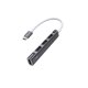 thumbnail image 1 of Hub Adaptador USB 3.0 y Tipo C de 4 Puertos para Laptop Gris, 1 of 7