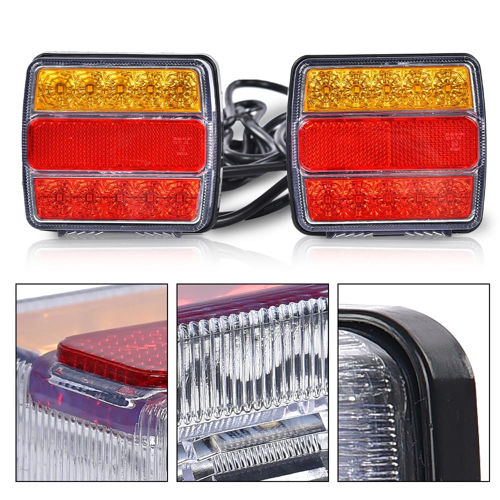 CROSSDESIGN Light  Magnetic LED Trailer Towing Light Kit 24ft Cable with 7 Pin Plug Fit for most USA 5 wire systems standard 12V trailer