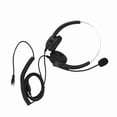 thumbnail image 4 of Auriculares para centro de llamadas con sonido sin pérdida, con orejeras giratorias de 330° y conector de cristal (cable de tirachinas de PU)., 4 of 14