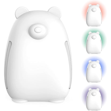 Pure Enrichment® PureBaby® Kids Bear Air True HEPA Air Purifier - Energy Star Rated, 4 Stage Air Filtration, UV-C Light, and Night Light for Medium-Large Rooms - Baby Nurseries, Kid Bedrooms (White)