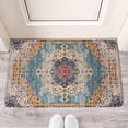 thumbnail image 2 of Boho Blue Vintage Carpet Door Mat Welcome Door Mat for Front Door, Home Entrance, Yard, Floor, Patio, Non Slip Spring Summer Welcome Mat Indoor Outdoor Doormat 30"*17", 2 of 6