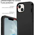 thumbnail image 4 of iPhone 16e / iPhone 15 / iPhone 14 / iPhone 13 Case Shockproof Dust/Drop Proof 3 in 1 Full Body Rugged Heavy Duty Durable Cover for Apple 6.1" Black, 4 of 8