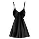 thumbnail image 5 of Gibobby Pijamas mujer calientitas Ropa de dormir para mujer Camisón de satén Mini Slip Chemise Ropa de dormir corta Camisones para mujer(Negro,M), 5 of 5