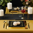 thumbnail image 3 of Plastic Disposable Square Dessert Plates | AFN150-Pack 7.5 inches Black with Gold Rim Square Plates | Ideal for Weddings, Parties, Catering | Heavy Duty & Non Toxic, 3 of 3