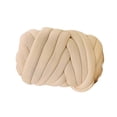 thumbnail image 4 of Hilo grueso para tejer a mano para mantas con nudo trenzado, hilo grueso jumbo Beige, 4 of 9