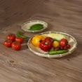 thumbnail image 6 of Bamboo Woven Basket Cake Bread Sushi Plate Vegetable Fruit Storage Container, 6 of 8