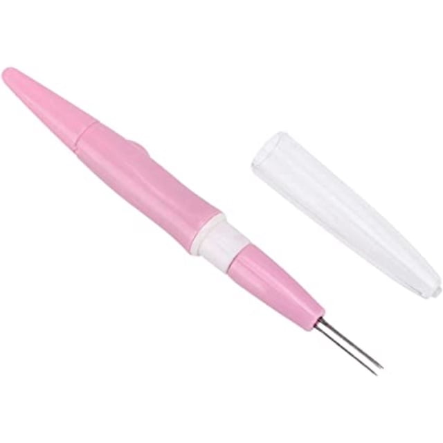 Felting Needle Tool with 3 Needles Portable Pen Style Felting Tool Wool Felting Needle Tools for Patchwork Crafts (Blue)