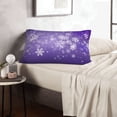 thumbnail image 6 of Gaeub Snowfall Sky White Purple Printed Pillow Case, Comfort Soft Hidden Zipper, Suitable for Sofa, Bedroom-16"x24", 6 of 6