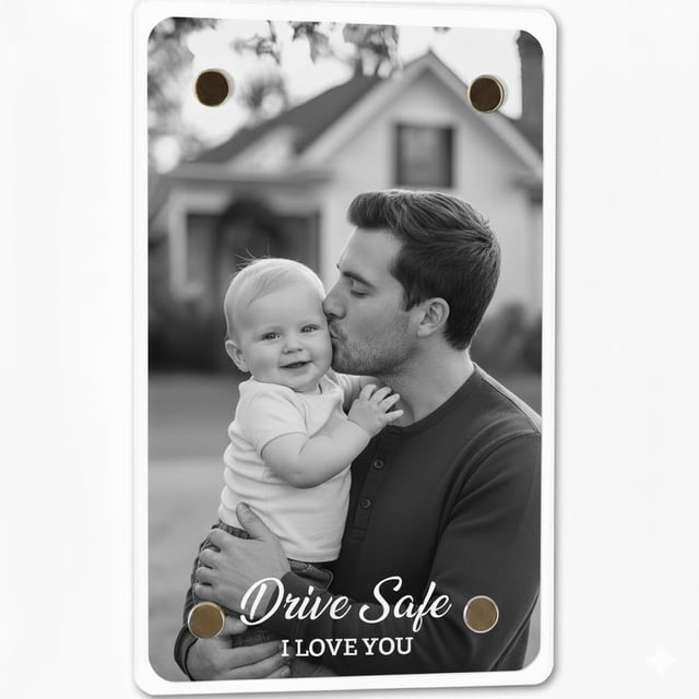 Soporte para fotos para visera de coche PERSONAL84 Drive Safe I Love You