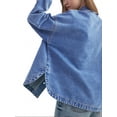 thumbnail image 3 of PAOLA RIBONI Womens Denim Jacket Wash Jean Jacket Coats with Pockets, 3 of 14