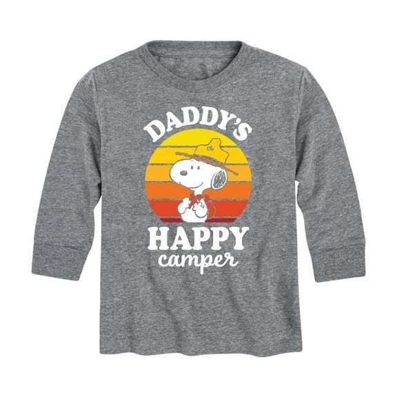 Peanuts - Daddy's Little Camper - Toddler And Youth Long Sleeve Graphic T-Shirt