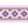 thumbnail image 2 of IBA Indianbeautifulart Purple Aztec Geometric Printed Ribbon&nbsp;Trim&nbsp;9 Yards Velvet Fabric Laces For Crafts Sewing Accessories 2 Inches, 2 of 2