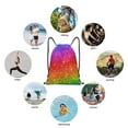 thumbnail image 6 of Daiia Colorful Glitter Pattern Drawstring Backpack, Gym Bag, Lightweight Backpack, Water-Resistant Bag Travel Sports Backpack, Fitness Bag, Yoga Bag-Small, 6 of 6