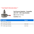 thumbnail image 2 of Fuel Pressure Regulator - Compatible with 1997 - 2001 Jeep Cherokee 1998 1999 2000, 2 of 2
