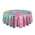 thumbnail image 5 of Colorful Floral Pattern Round Tablecloth 60"x60",Wrinkle Wipeable Table Cloth for Kitchen Dining Room Picnic Patio Party, 5 of 6