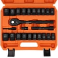 thumbnail image 1 of Juego de enchufes HORUSDY 1/2 Drive Shallow Impact, 24 piezas, 1 of 8