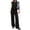 Black, variant on Stichou Women's Summer 2 Piece Lounge Sets Cap Sleeve Tops Wide Leg Pants 2026 Workout Sets Loose Fit Casual Tracksuit Dark Blue S