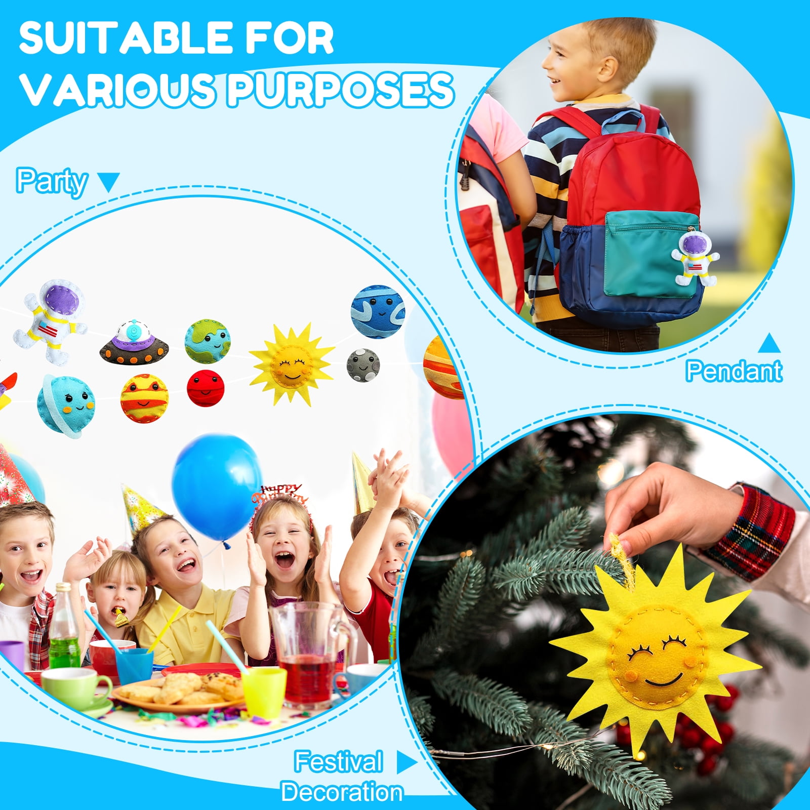 LINFANG Sewing Craft Kit Funny Kid Felt Sewing Kit Complete DIY Crafting and Sewing Set Beginner Art Craft Supplies Set Children Sewing Kit for 8 Years Old and Over