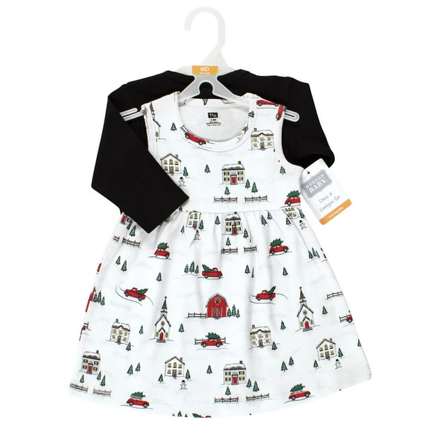 Baby Girls Cotton Dress and Cardigan Set Scene 3 6 Months Walmart