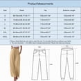 thumbnail image 3 of NIEWTR Womens High Waisted Linen Pants Elastic Drawstring Wide Leg Casual Boho Summer Palazzo Trousers（A01-Pink,XL), 3 of 5