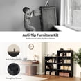 thumbnail image 5 of 4-Tier Bookcase, 42 Inch Industrial Storage Wall Shelf, Display Shelf for Living room, Bedroom, Black, 5 of 7