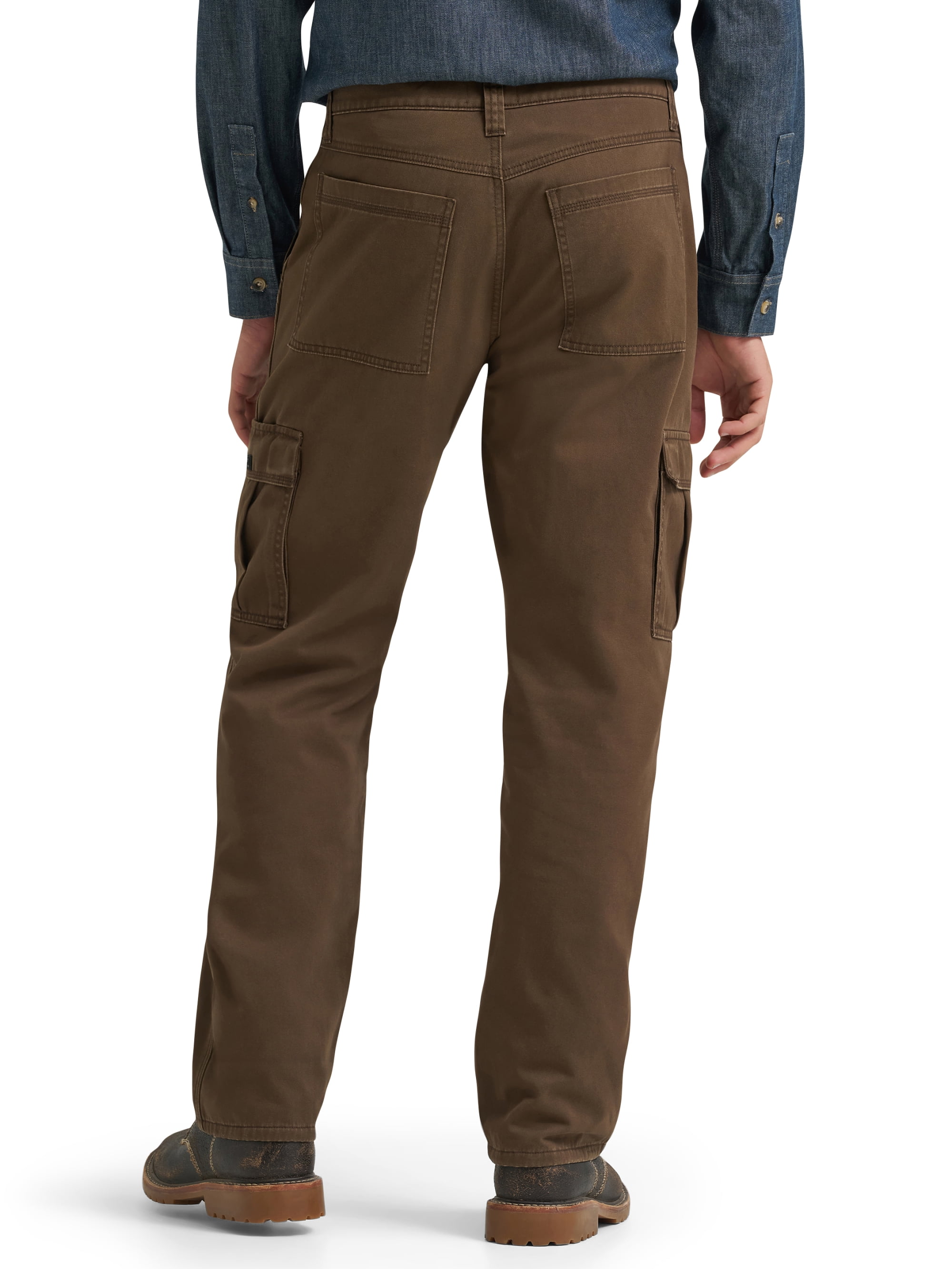 Wrangler Men's and Big Men's Relaxed Fit Fleece Lined Cargo Pant 29X30-48X30