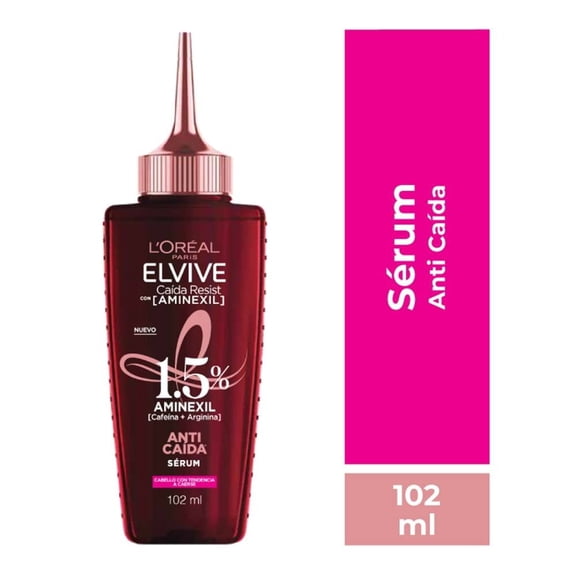 Sérum Elvive Caída Resist Aminexil Tratamiento para pelo débil de 102 ml