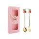 thumbnail image 4 of Cubiertos Juego de cubiertos de acero inoxidable Cucharas de postre reutilizables de acero inoxidable calcetines rosa, 4 of 9