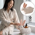 thumbnail image 5 of Easter 11in Wicker Bunny Basket for Living Room Handwoven Rattan Easter Basket Decorative Rabbit Storage Box for Tabletop Spring Display, 5 of 6