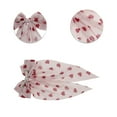 thumbnail image 3 of Unique Bargains 1 Pc Cute Heart Shaped Printed Bow Ribbon Spring Hair Clips Red Pink, 3 of 5