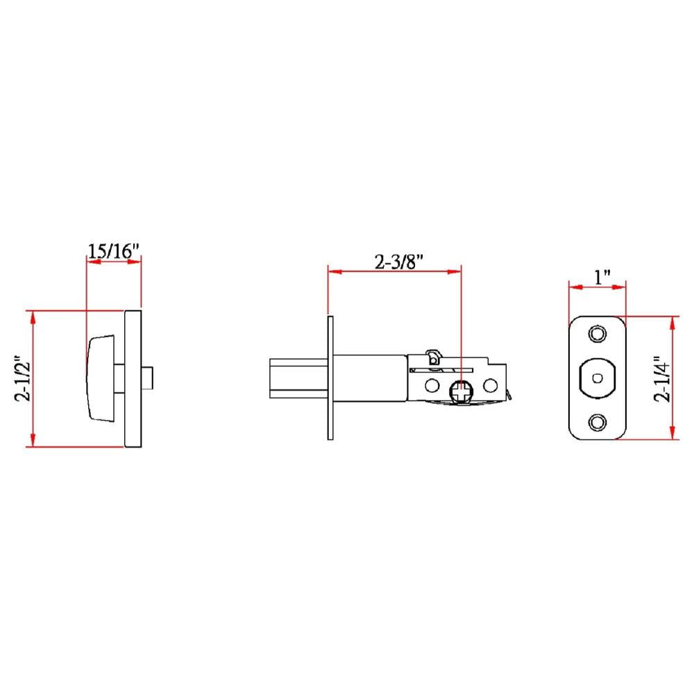Design House Pro Deadbolt 2.375" Single Sided Deadbolt with Turn-Button Interior, Satin Nickel