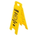 thumbnail image 3 of Letrero de Piso Plegable Rubbermaid Multilingüe "Closed", 25", ANSI/OSHA, Amarillo, 3 of 5